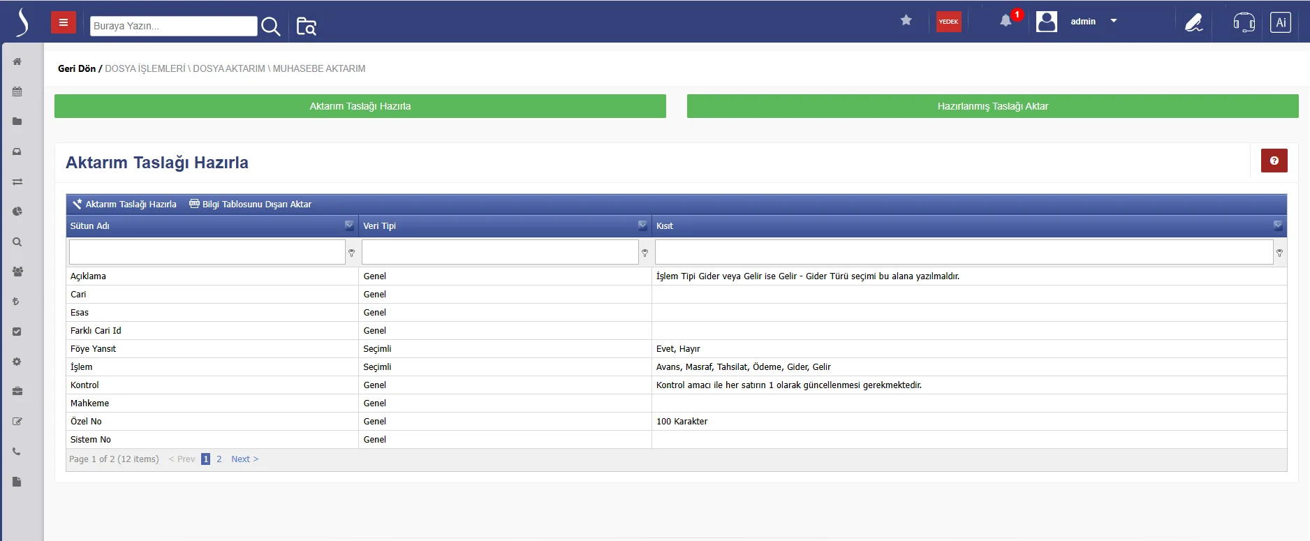 Avukat Muhasebe Toplu İşlemler