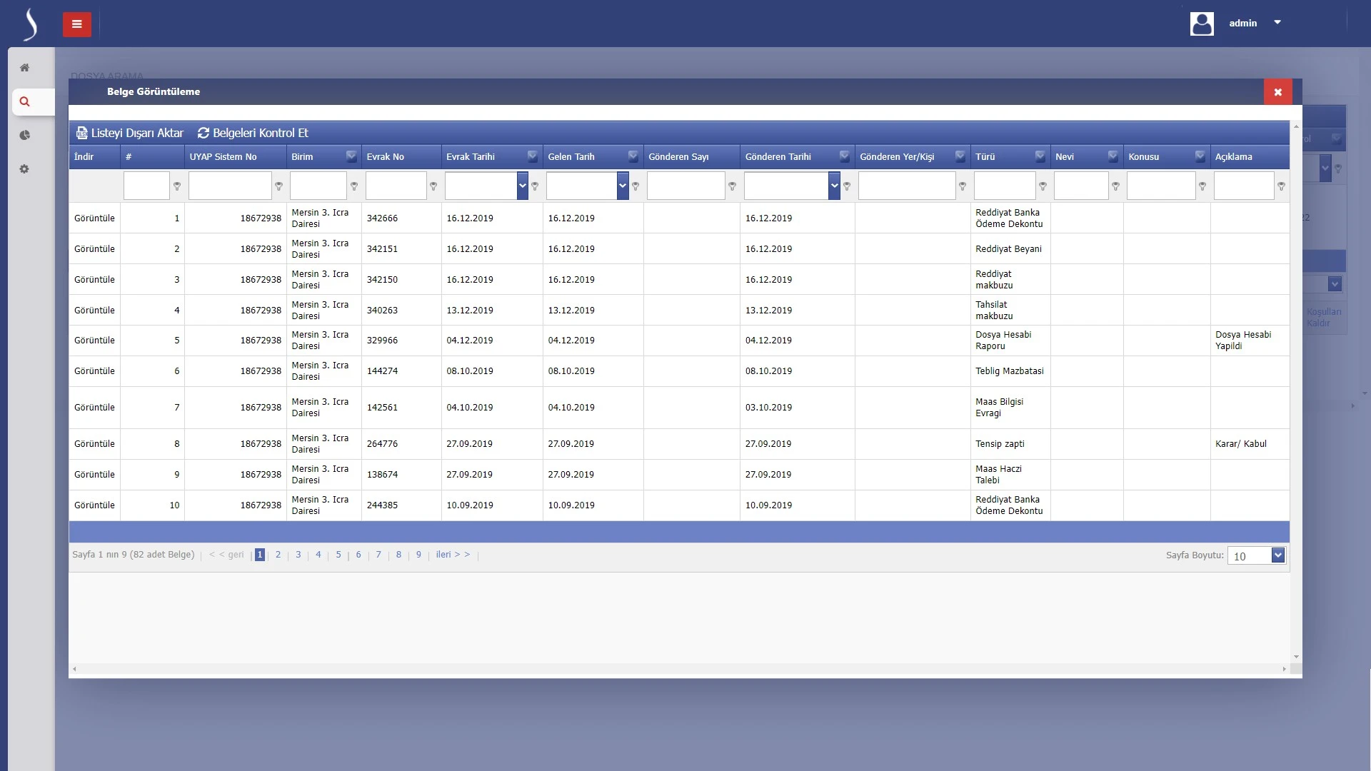 UYAP İş Zekası Anlık Sorgulama Detay