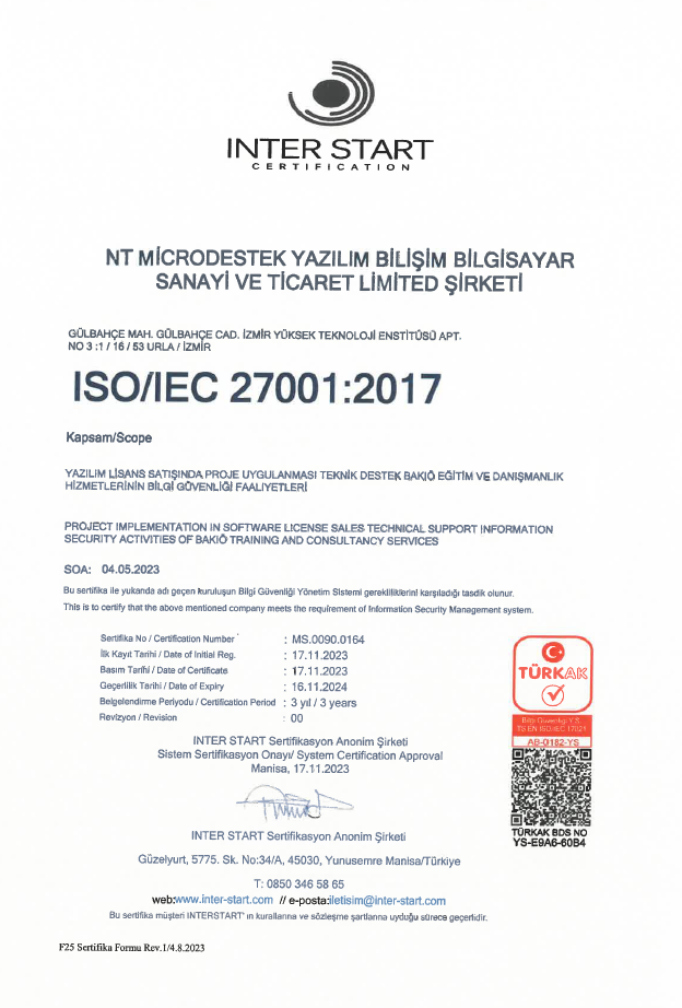 MicroDestek - ISO-IEC 270012017