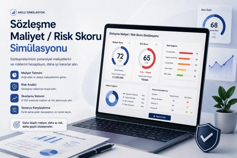 Sözleşme Risk Hesaplama Aracı | Ücretsiz Risk & Maliyet Analizi