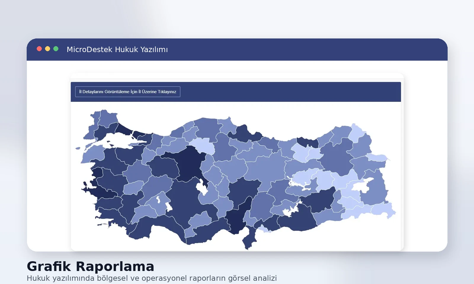hukuk yazılımı grafik raporlama ekranı