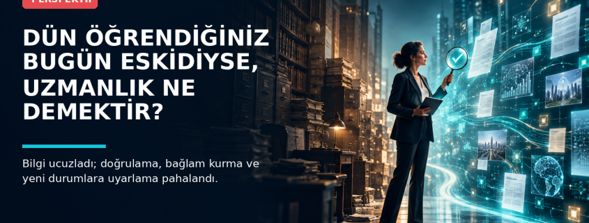 Yapay zekâ çağında değişen uzmanlık kavramını anlatan Perspektif yazısı kapağı